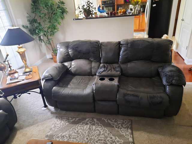 This furniture was in decent condition, so we donated it