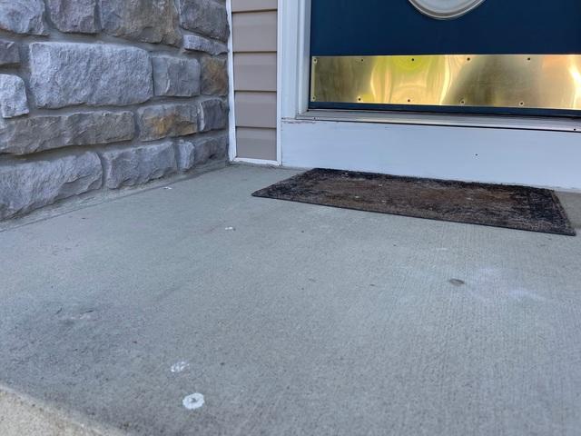 Lifted concrete porch in Inwood, WV