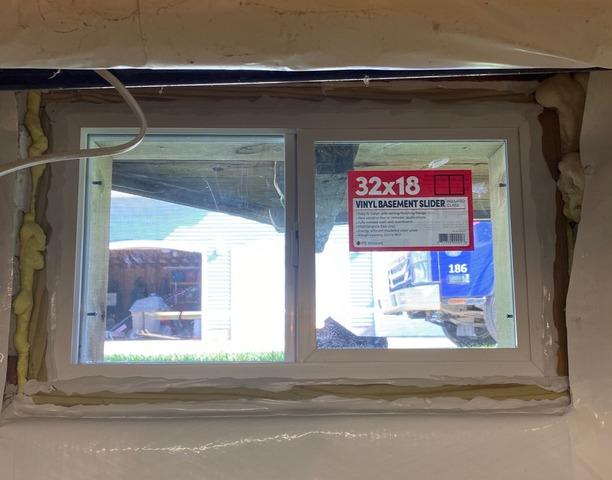 Our crew installed a brand new window for the homeowners. This will save on energy costs as well as keep moisture out.