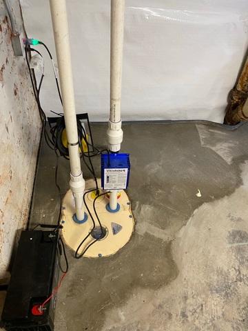 TripleSafe Sump Pump and WaterGuard Installed
