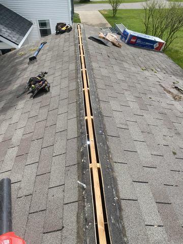 Adding baffled ridge vent to the roof