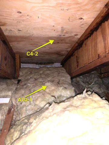 Old insualtion in the attic