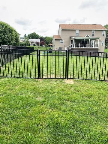 Black 48" Classic, Commercial Grade, Flush Bottom, Aluminum Fence.