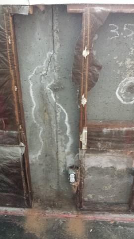 This image is before the FlexiSpan crack repair as added to the cement. 