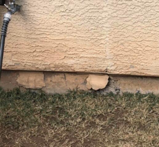 Signs of Stem Wall Failure: Spalling Concrete