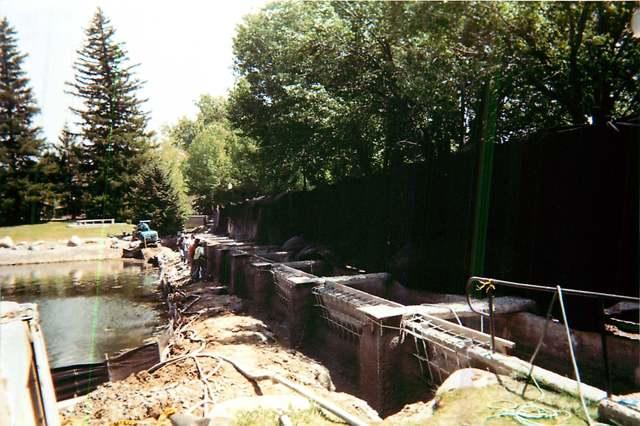 Shotcrete placement at Manzanita Lake