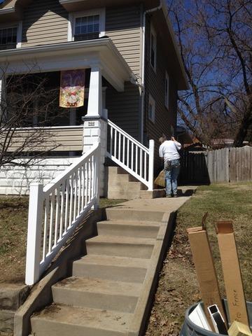 Front Steps Railing Installation
