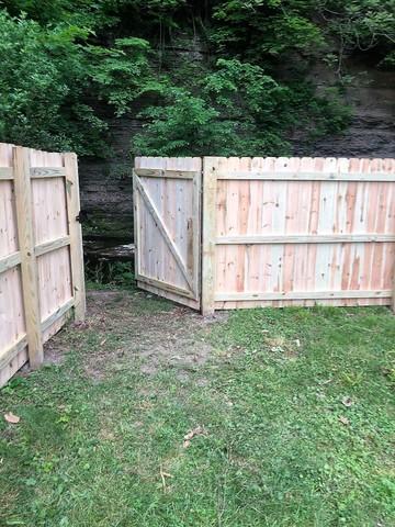 6' Privacy Natural Pressure Treated Wood Fence /  (2) 4' gates