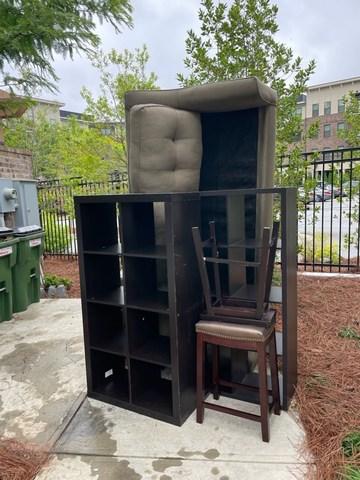The Junkluggers of Atlanta Metro East customer needed our help with an old furniture pick up request. Our junk haulers came out & helped the customer get rid of junk. Our junk hauling team will donate these items & send the customer the donation slip so they can add it to their taxes.