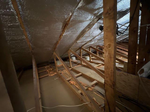 Air sealing in progress