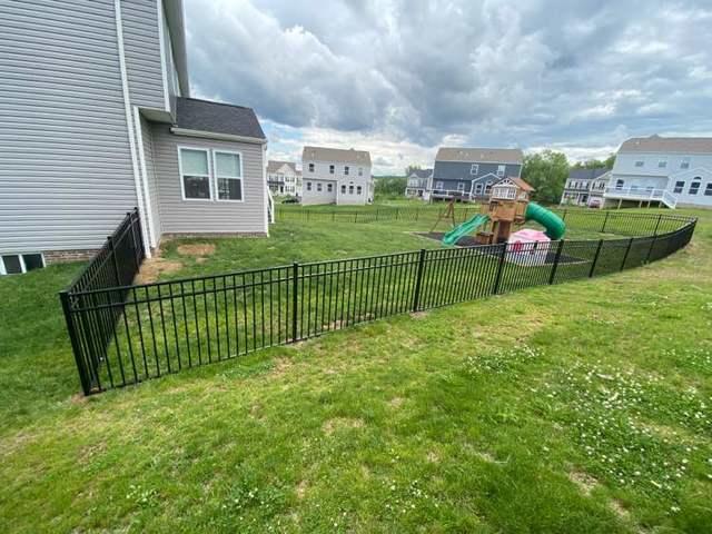 4' Classic, Commercial Grade, 3 Rail, Flush Bottom Black Aluminum Fence / (2) 3' gates