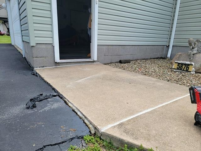 Nexus Pro was able to fill some of the cracks and voids that had become evident in this concrete walkway