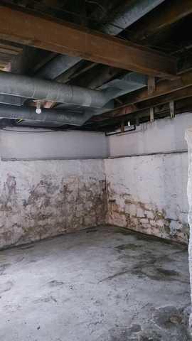 Water has caused these basement walls to become unsightly.