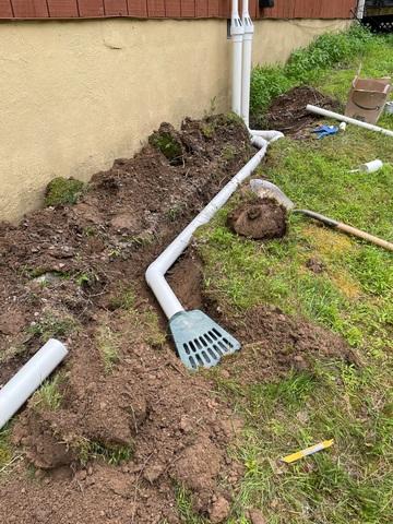 Process of buried discharge line