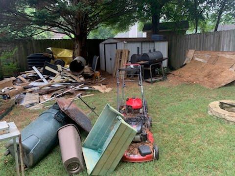 The Junkluggers of Atlanta Metro East customer had a customer in Peachtree Corners that needed our junkluggers team to help with junk removal service. Our junk haulers made it easy for our customer to get their backyard back.