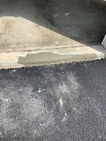 Chipped Concrete is Patched