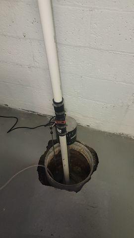 This old sump pump cannot protect the basement from water intrusion.