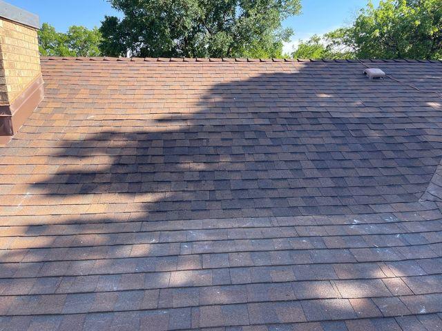 Finally, the crew was able to install new shingles that matched the shingles of the existing roof.