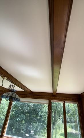 The ceiling after the drywall is installed