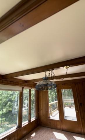 The ceiling after the drywall is finished