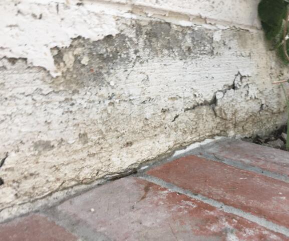 Flaking Paint in Stem Wall