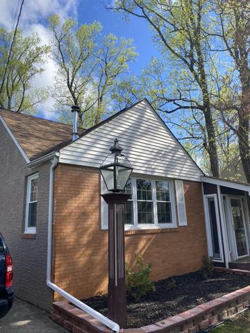 Side view of valley on frontside of home.