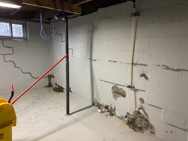 Bowing and cracking basement wall