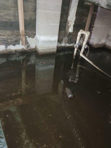 Flooded Area of Crawl Space