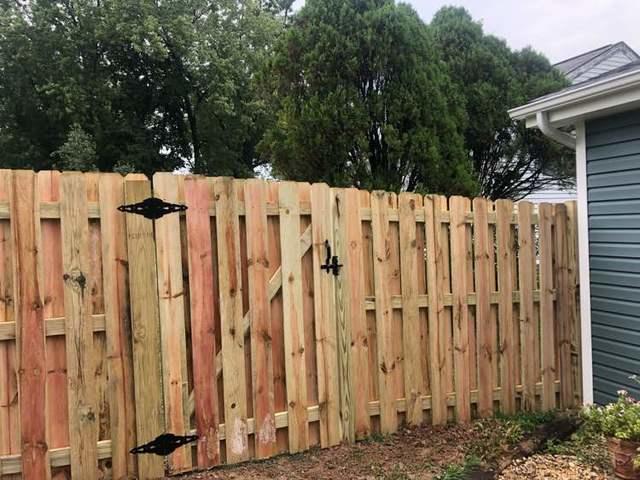 6' Shadow Box Natural Pressure Treated Wood / (1) 4' gate / (1) 8' double gate