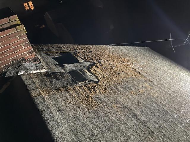 To repair the roof sections needed to be removed where damage was caused