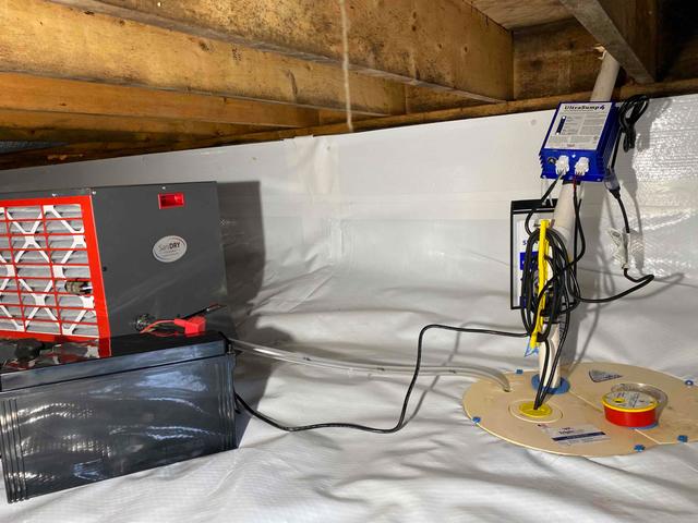 Crawl Space Sump Pump and Dehumidifier