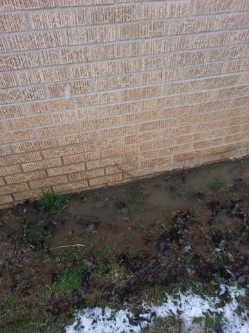 pooling water near foundation