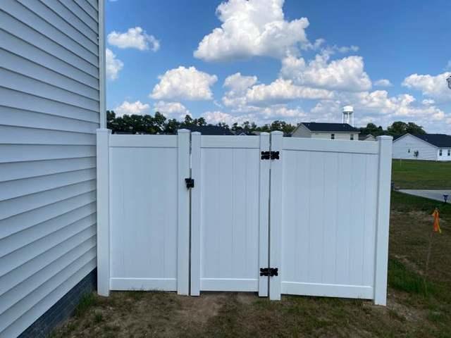 6' Acadia Privacy White Vinyl Fence / (1) 3' gate / (1) 8' double gate