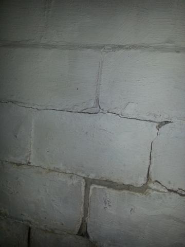 Stair step cracks