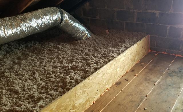 Finished Attic Insulation With Storage Deck Sealed & Dam