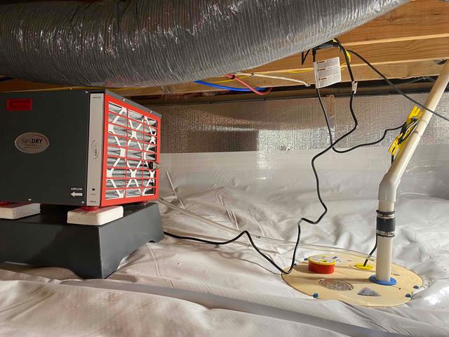 Crawl Space Sump Pump and Dehumidifier