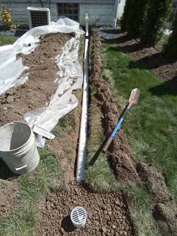 Dearborn Heights, Michigan Downspout Extension Basin Backfill