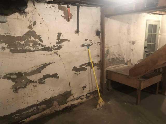 Wet Basement Repair (Before)