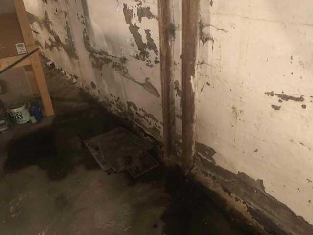 Wet Basement Repair (Before)