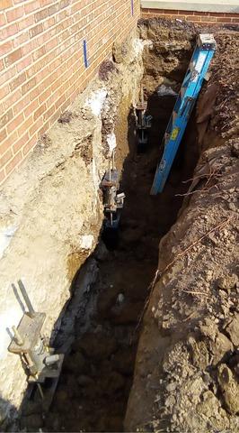 Helical Pier for Foundation Support and Settlement Repair in Flat Rock, Mi