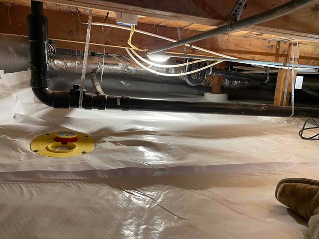 Fully Waterproofed Crawlspace