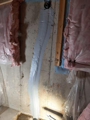 Flexible sealant over foam