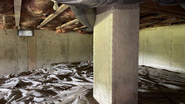 Traditional methods for insulating a crawl space and controlling the moisture in it are not effective.