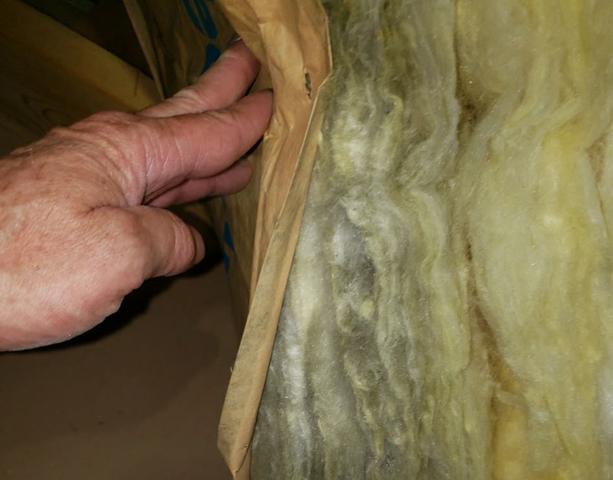 Dirty Fiberglass Insulation