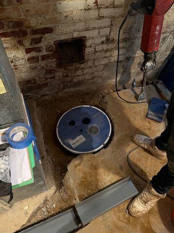 We identified the lowest point in the basement to place the sump pump.  Water travels to the lowest point ina basement so it is the best place to place the pump in case of any flooding.