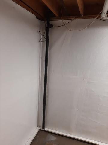 Finished wall and floor