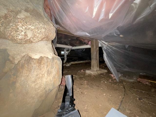 The team will install SmartJacks in the crawlspace to replace some of the supports.