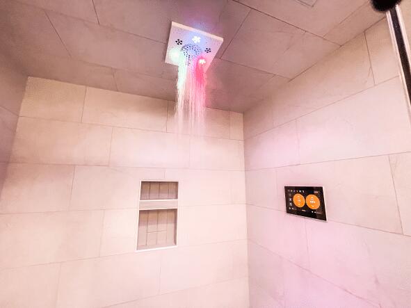 LED lights in Showerhead