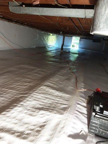 Waterproofed Crawl Space