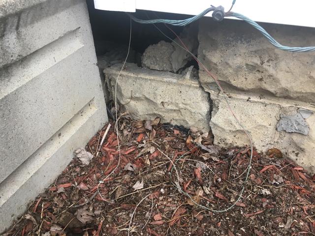 Exterior Foundation Crack